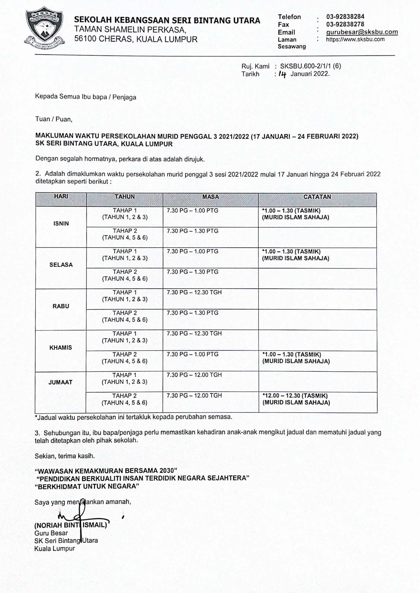 Apdm kehadiran murid 2022